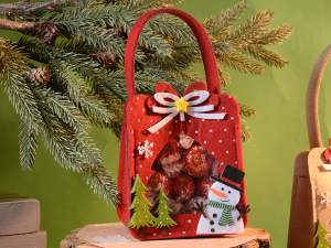 Ingrosso borsetta natalizia panno finestra