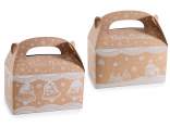 Cutie portbagaj din hârtie naturală cu imprimeu „Campanelle”