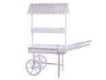 Exhibition and decorative cart in lilac wood 