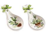 Löffelablage aus Keramik mit „Olive“-Reliefdekor