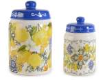 Set of 2 ceramic food jars 