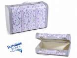 Set of 2 wooden suitcases with lavender decorations