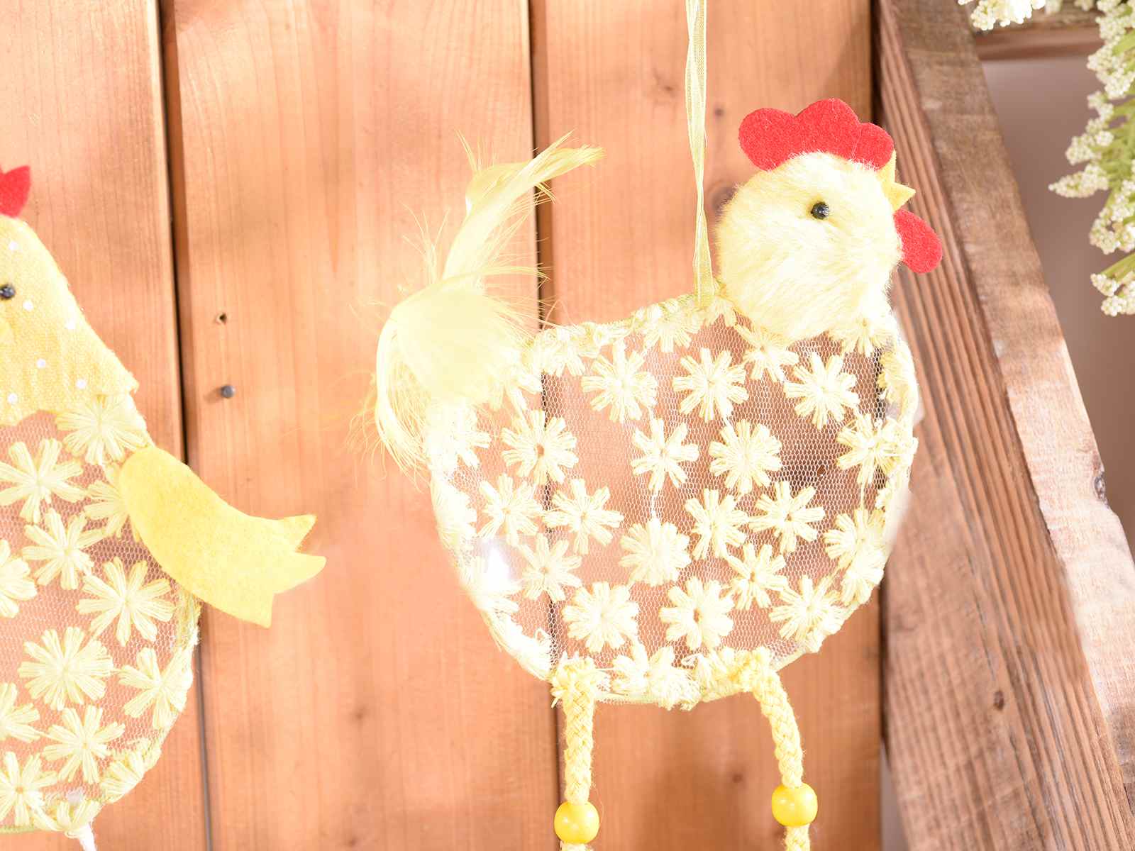 Decorazione a gallina gambelunghe con ricami da appendere (56.23 ... Cuisine decorazione veranda