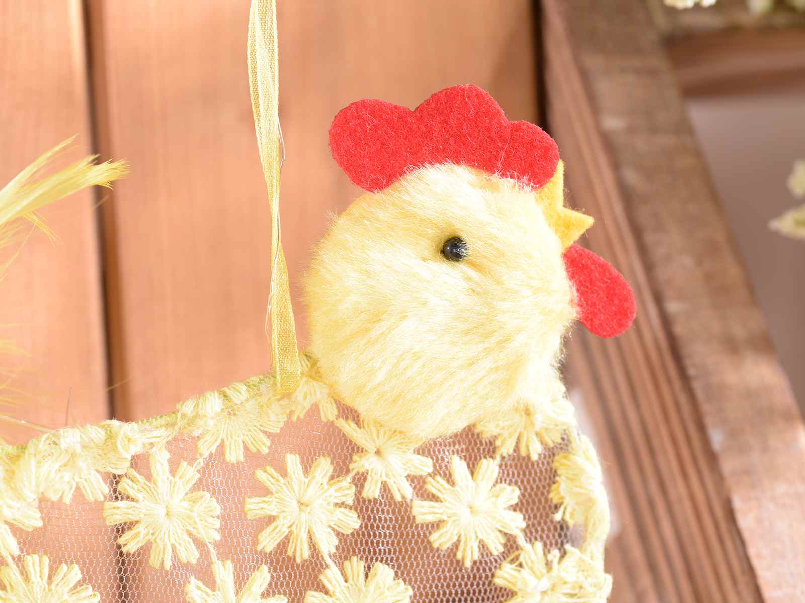Decorazione a gallina gambelunghe con ricami da appendere (56.23 ... Cuisine decorazione veranda