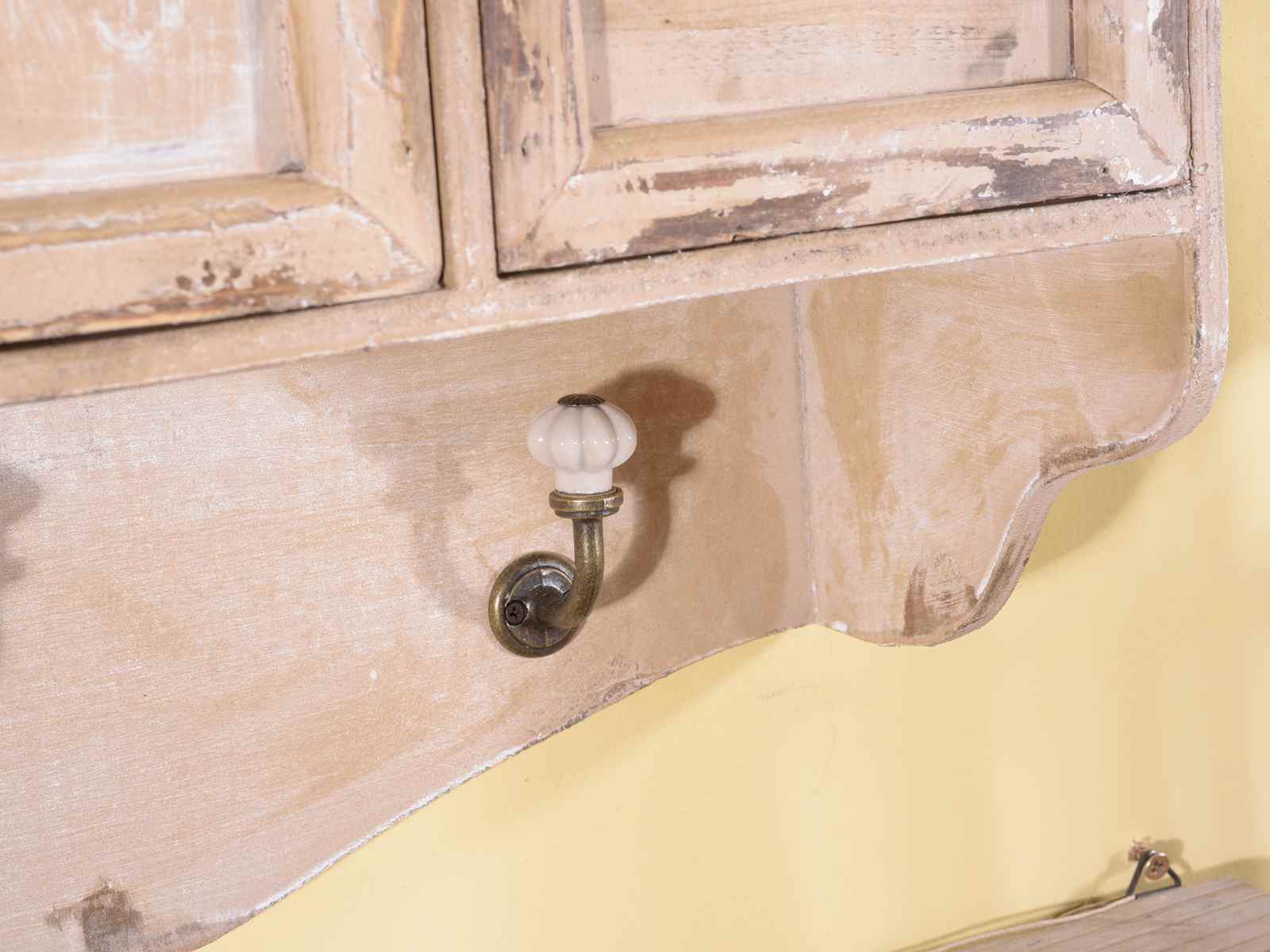 Mensola da parete in legno con 3 cassetti e 3 ganci (51.22.00 ... Mensole con cassetto