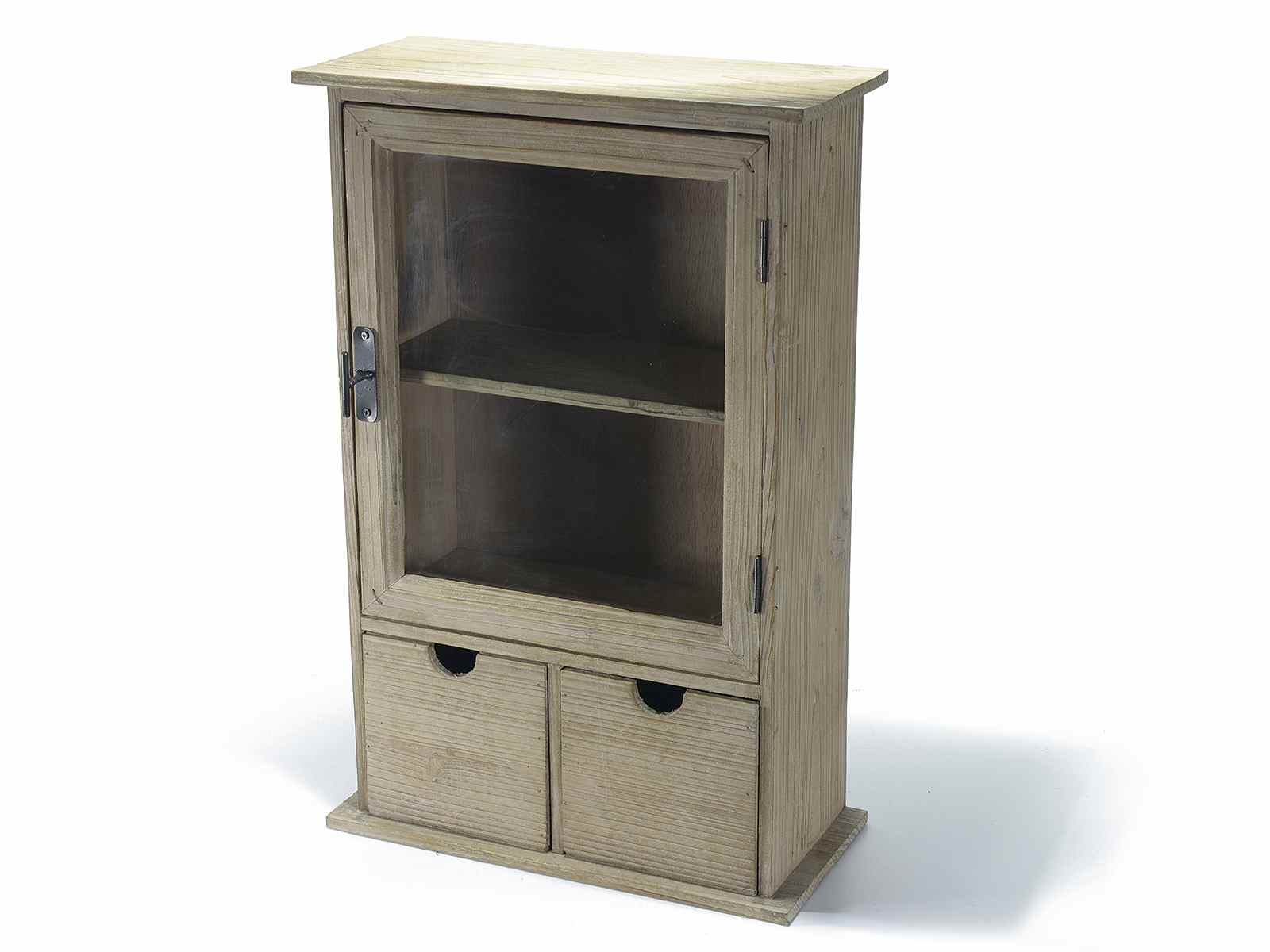 Mobiletto da parete legno c/mensola, 2 cassetti e anta vetro ... Mensole con cassetto