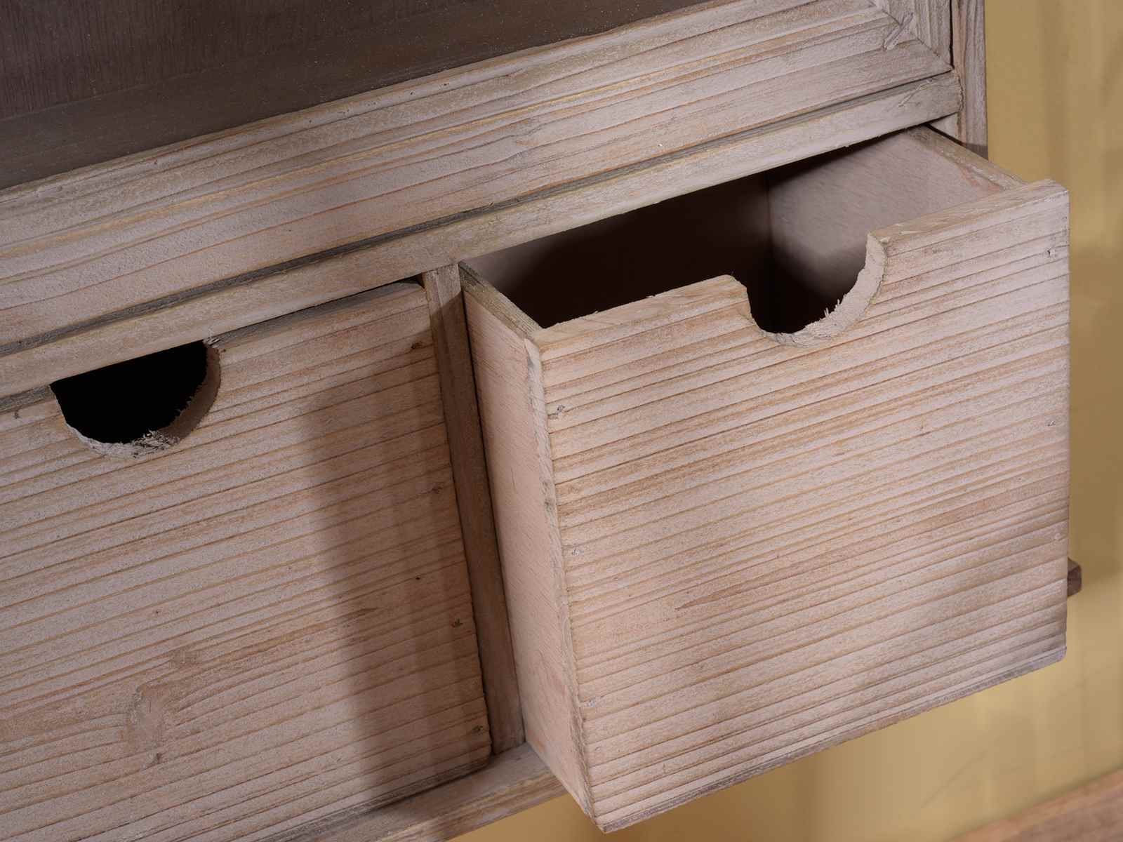 Mobiletto da parete legno c/mensola, 2 cassetti e anta vetro ... Mensole con cassetto