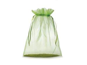 Green organza bag