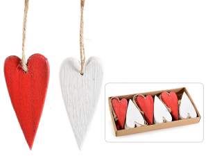 vente en gros décorations de coeurs en bois