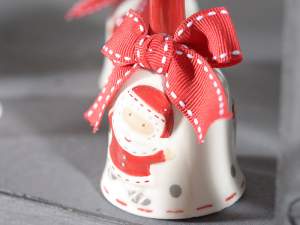Natale campanella ceramica decorata