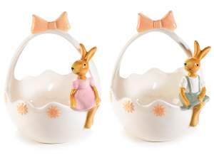wholesale ceramic Easter container basket