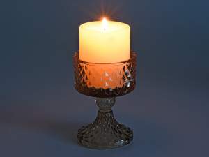 wholesale glass chalice candle holder