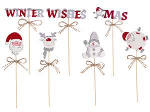 Santa Claus stick decorations