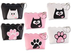 wholesale coin holder cat key ring