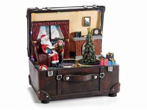 Vente en gros valise boîte à musique Père Noël