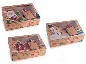 Angrosist cutii de etichete cu panglici de Crăciun