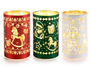 Christmas glass cylinder lamp wholesaler