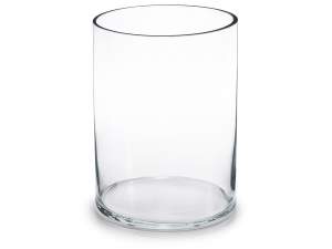 Wholesaler of transparent glass cylindrical vase