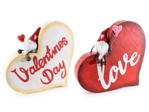 Valentine's day wooden gnome heart wholesale