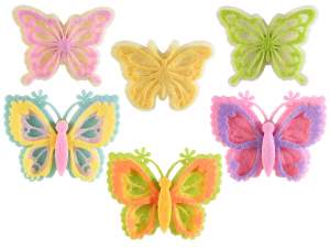 Wholesale colored double-sided cloth butterflies
