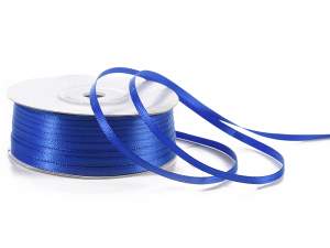 Wholesale blue double satin ribbons