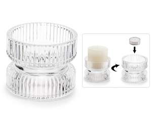 wholesale glass hourglass candle holder
