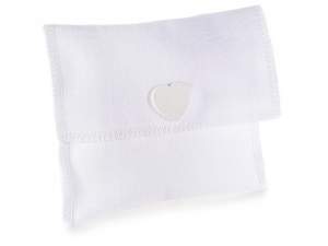Wholesale white heart confetti bag