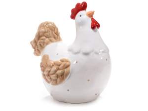 ingrosso gallina decorativa ceramica