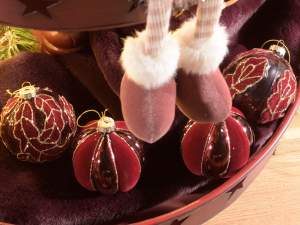 Wholesale christmas velvet glass balls