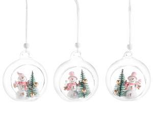 Wholesale glass snowman tree balls