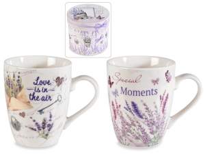 Porzellantasse „Lavendel“ in Geschenkbox
