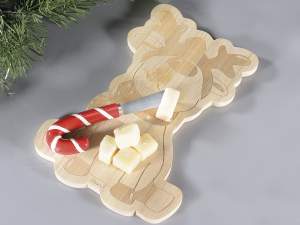 Tabla de cortar de reno de regalo de Navidad al po