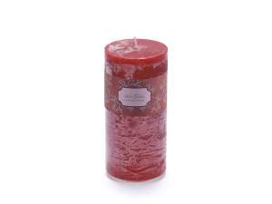 Wholesale ruby red cylindrical candles