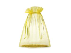 Lemon yellow organza bag