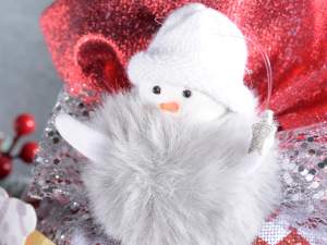 Wholesale faux fur pompom snowman