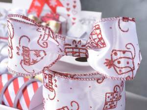 Christmas glitter ribbon wholesaler