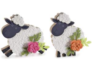Vente en gros mouton en bois décoratif