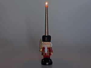 Wholesale candle holder nutcracker soldier
