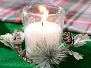 wholesale christmas candle garland glass