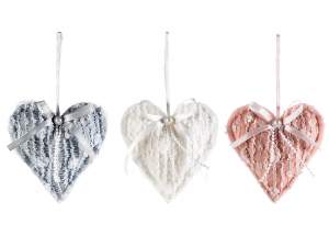 Valentine's day wholesaler fabric hearts beads dec