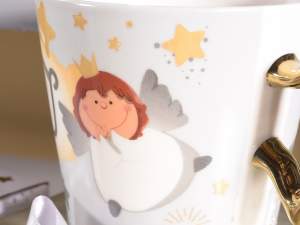 Wholesale angel star handle mug