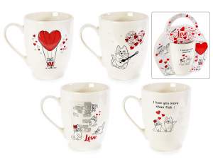 Wholesale cat hearts mugs