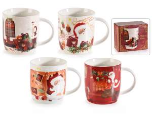 wholesale christmas mugs in gift box