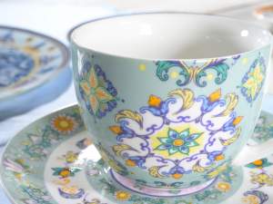 wholesale porcelain majolica cups and saucers