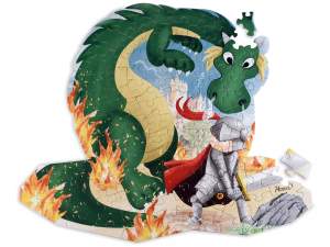 wholesale children's puzzle dragon knight 100 piec