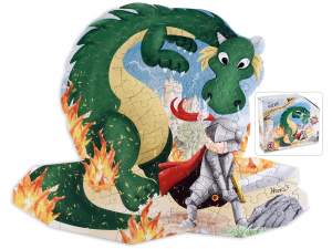 Vente en gros puzzle pour enfants chevalier dragon