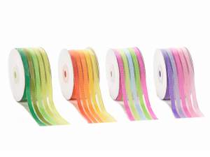 Wholesale rainbow fabric ribbons