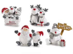 Wholesale resin decorations santa claus reindeer s