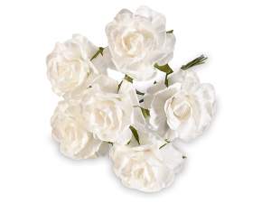 Al por mayor recoger rosas blancas