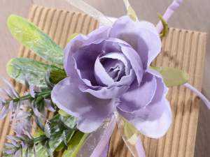 Vente en gros roses lilas artificielles